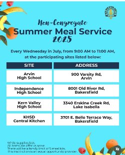 Summer Meal Distribution Locations